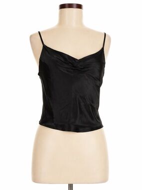 Zara Black Satin Cowl Camisole